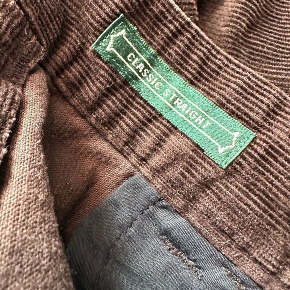 Vintage Lauren Jeans Co Ralph Lauren Women Brown Corduroy Classic Straight Jeans - Picture 9 of 10